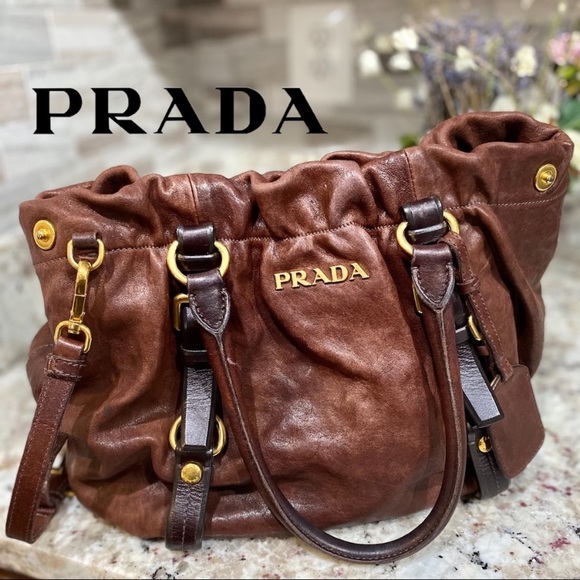 💯 1913 Prada Milano All Leather Crossbody Bag - Picture 2 of 4